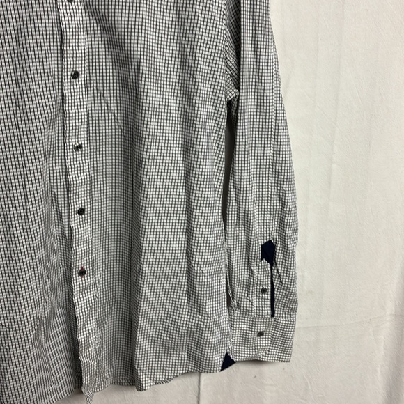 EMPORIO ARMANI Men’s Cross Striped Long Sleeve Button Down Shirt Size XXL - Picture 4 of 7